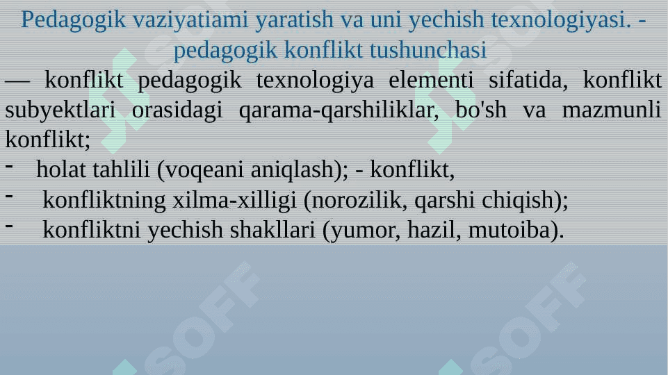 O‘qituvchining o‘quv mashg‘ulotini loyihalash faoliyati 6