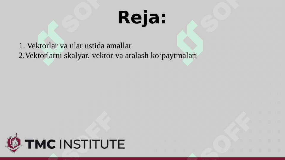 Vektorlar fazosi 2