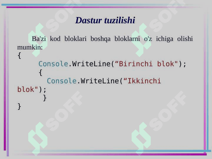 C# tilida dasturlash asoslari 4