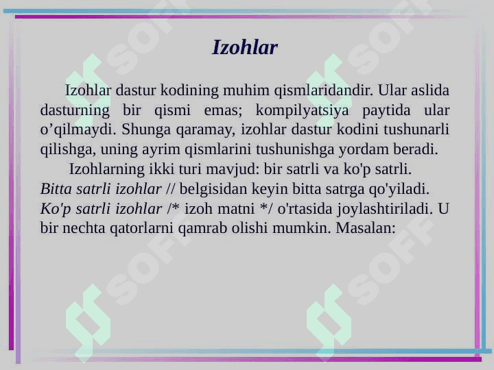 C# tilida dasturlash asoslari 8