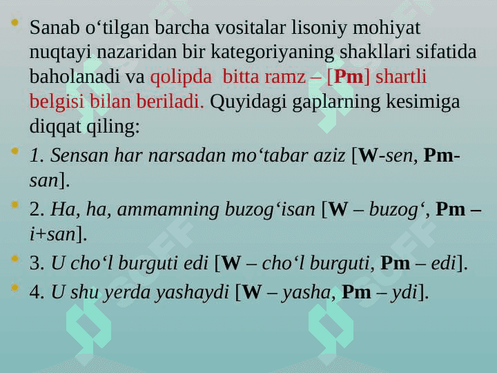 Lisoniy sathda gap boʻlaklari 6