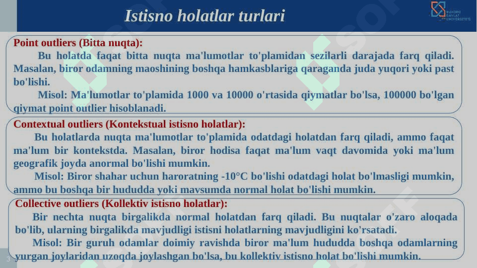 Python yordamida ma'lumotlardagi istesno holatlarni (anomaliya) larni aniqlash va tahlil qilish 3