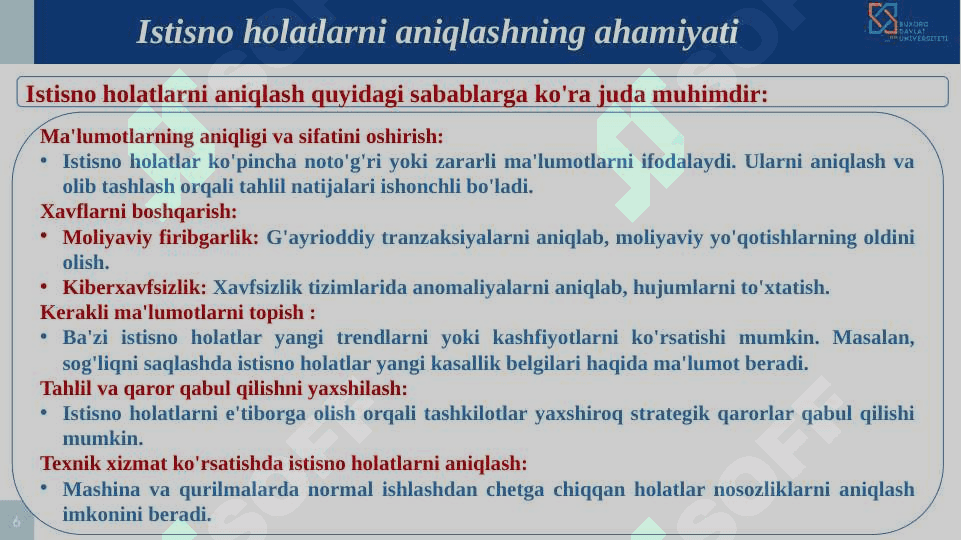 Python yordamida ma'lumotlardagi istesno holatlarni (anomaliya) larni aniqlash va tahlil qilish 6