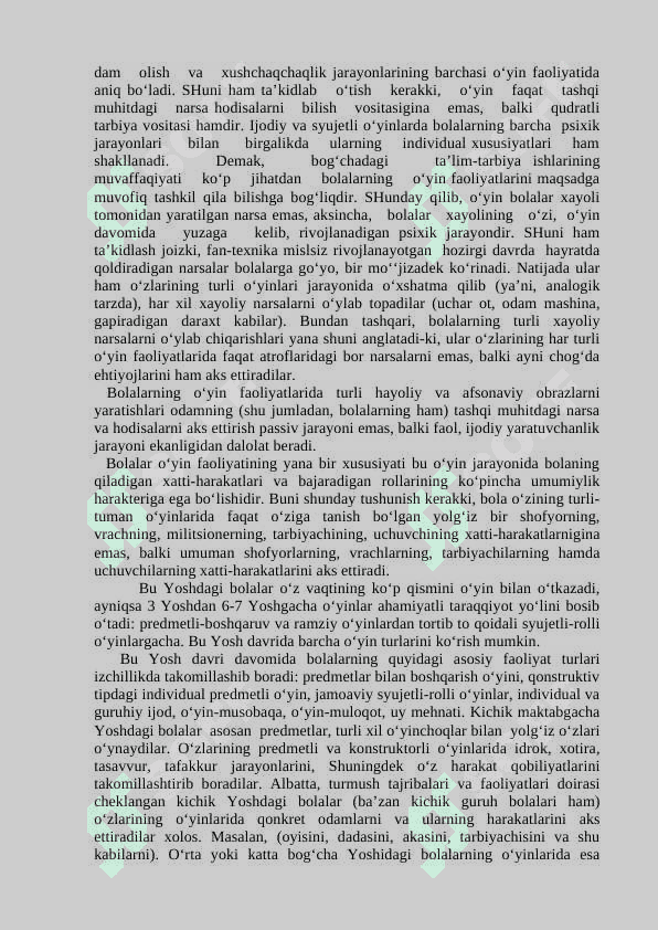 MAKTABGACHA VA  KICHIK MAKTAB YOSHI  DAVRIDA PSIXIK RIVOJLANISH 4