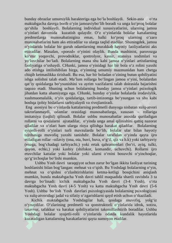 MAKTABGACHA VA  KICHIK MAKTAB YOSHI  DAVRIDA PSIXIK RIVOJLANISH 5