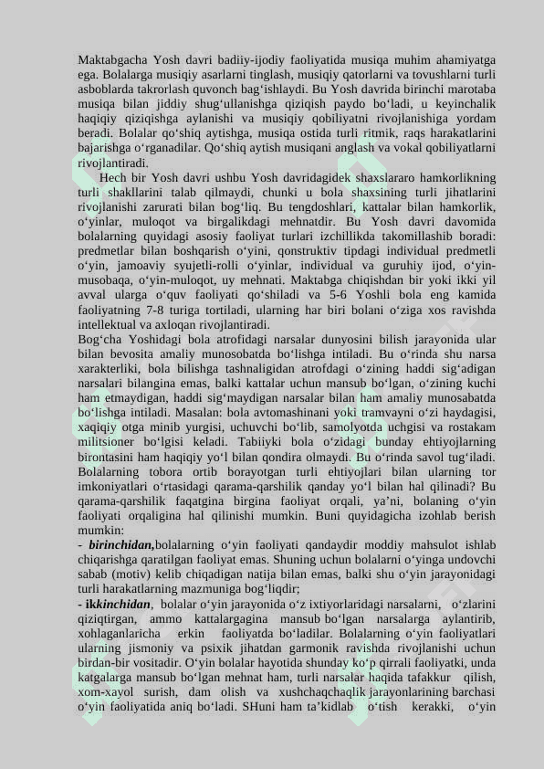 MAKTABGACHA VA  KICHIK MAKTAB YOSHI  DAVRIDA PSIXIK RIVOJLANISH 7