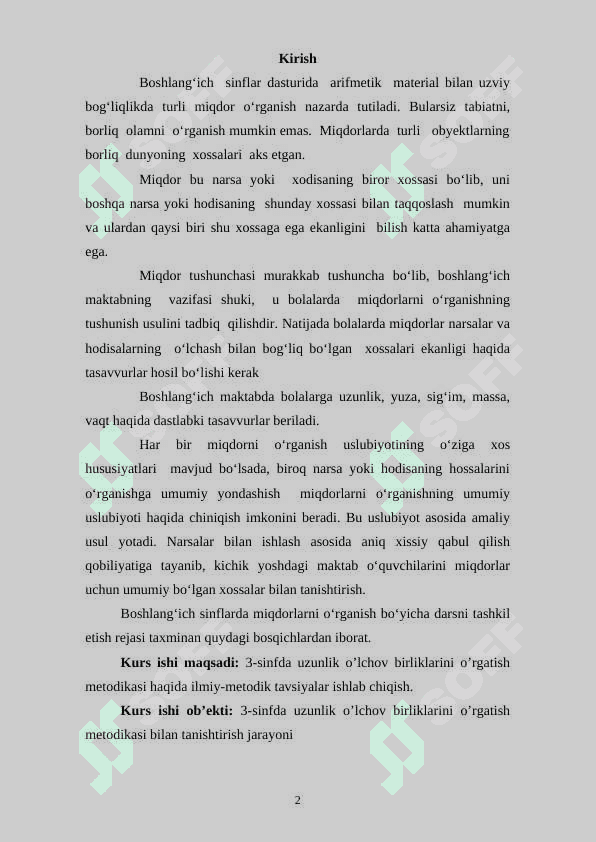 3-sinfda uzunlik o’lchov birliklarini o’rgatish metodikasi 2
