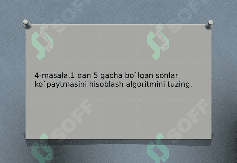 Algoritm tushunchasi. Rekursiv algoritmlar. 8