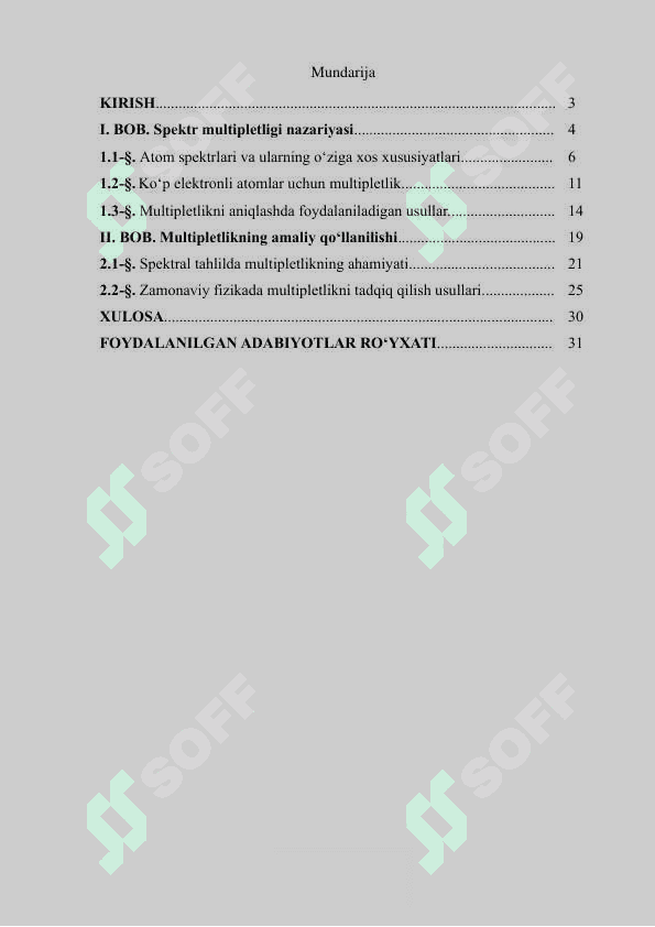 Spektrning multipletligi 2
