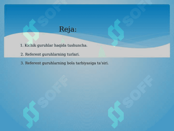 Referent guruhlar va ularning bola tarbiyasiga ta’siri. 2