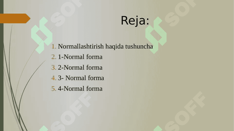 Normal formalar | Ma'lumotlar bazasi 1