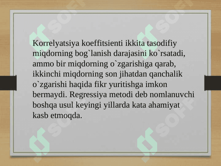 REGRESSIYA KOEFFISIYENTLARI.  REGRESSIYA TENGLAMALARI. 2