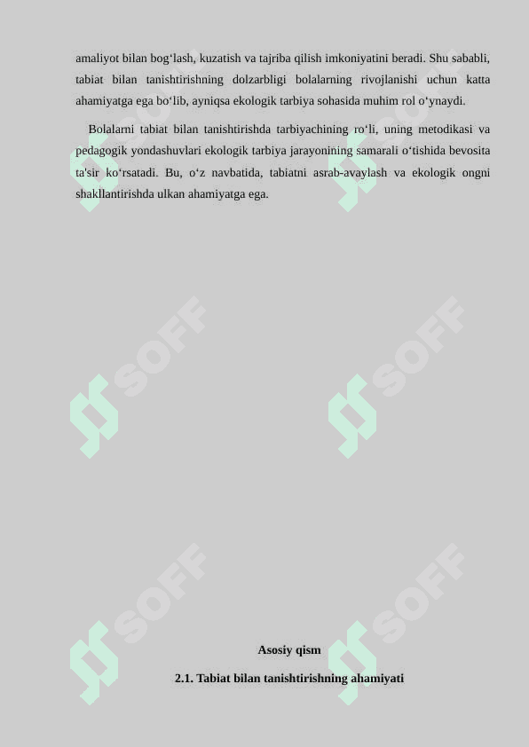 Bolalarni tabiat bilan tanishtirishda tarbiyachining ro’li. 3