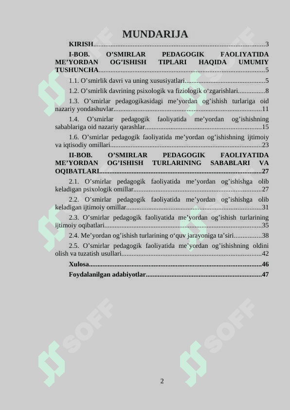 O‘smirlar pedagogik faoliyatida me’yordan og’ishish tiplari 2