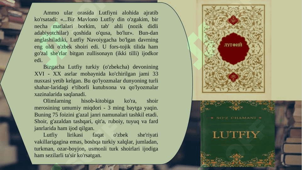 LUTFIY hayoti va ijodi 6