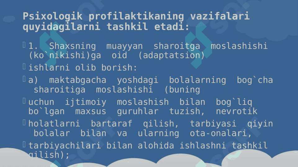 Psixologik profilaktika va uning psixologik xizmat faoliyatidagi roli va  mazmuni 3