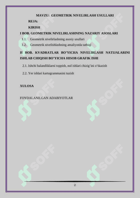 GEOMETRIK NIVELIRLASH USULLARI 2