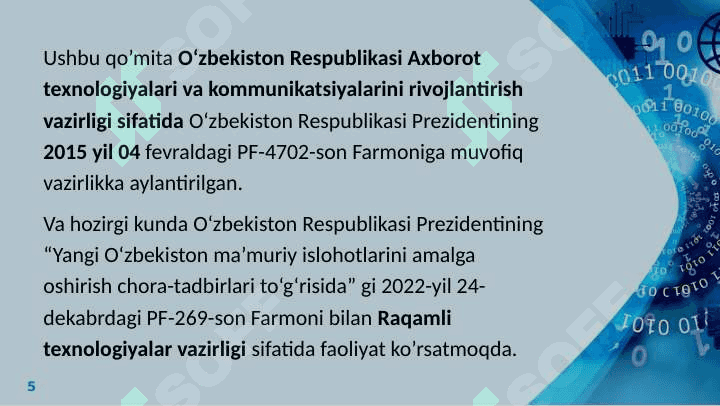 Axborot xavfsizligi sohasiga oid xalqaro va milliy me’yoriy-huquqiy baza 5