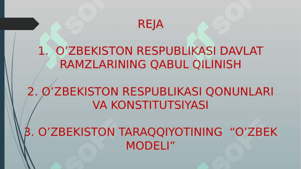 O’ZBEKISTON TANLAGAN MUSTAQIL RIVOJLANISH YO’LI VA UNING AHAMIYATI 2