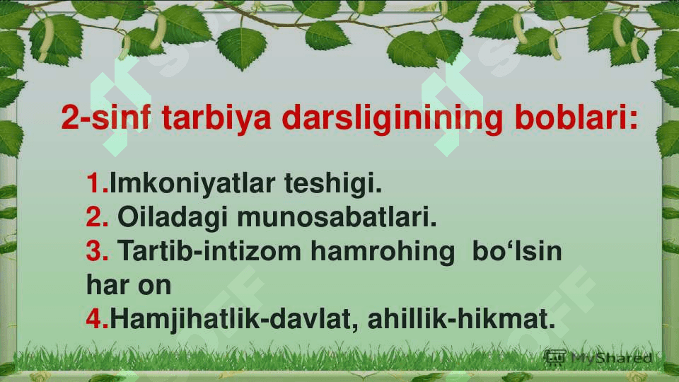 2-sinf tarbiya darsligini oʻrganish 3