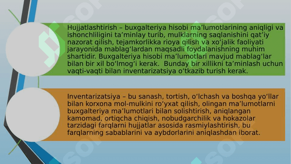 Pul mablag’lari inventarizatsiyasi va ularni hisobga olish 5