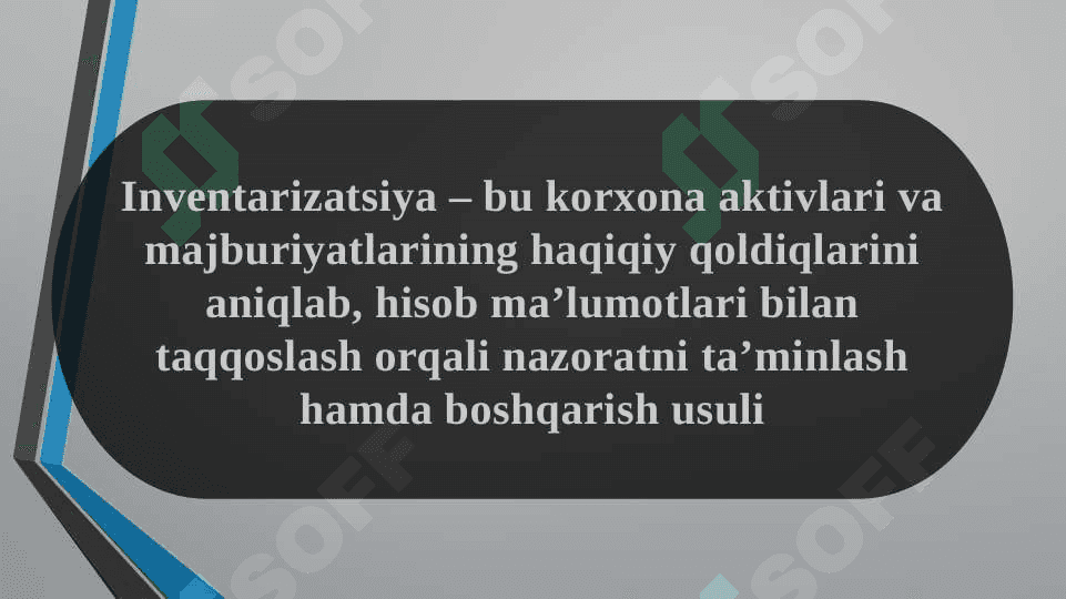 Pul mablag’lari inventarizatsiyasi va ularni hisobga olish 6