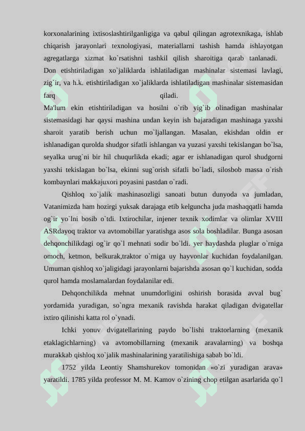Xorijiy davlatlar firmalarida ishlab chiqarilayotgan zamonaviy traktorlarni texnik-foydalanish ko’rsatgichlarini o’rganish 4