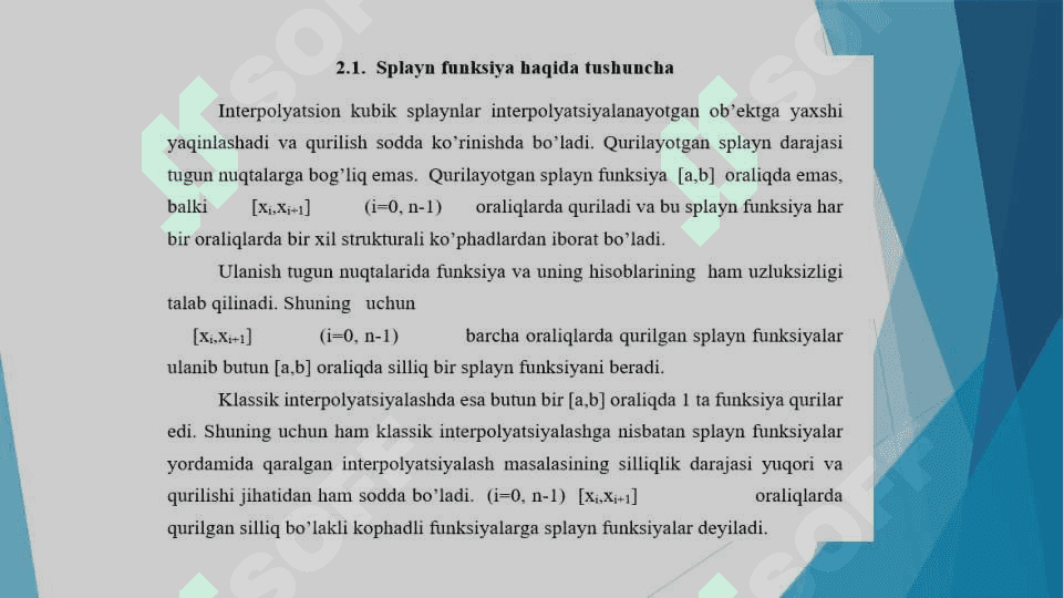 Splayn funksiyalar 3