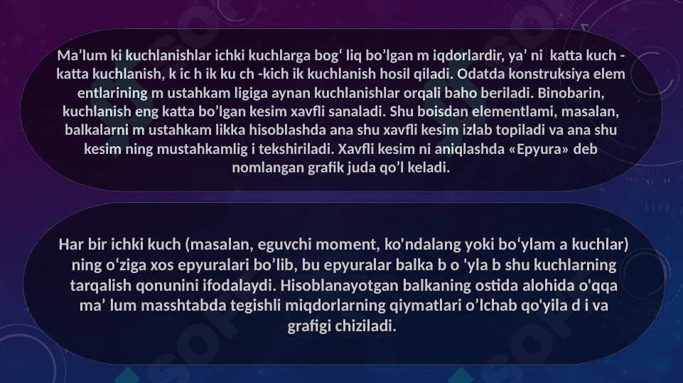 Ta’sir chizig‘i yordamida inshootda xavfli kesimni aniqlash 2