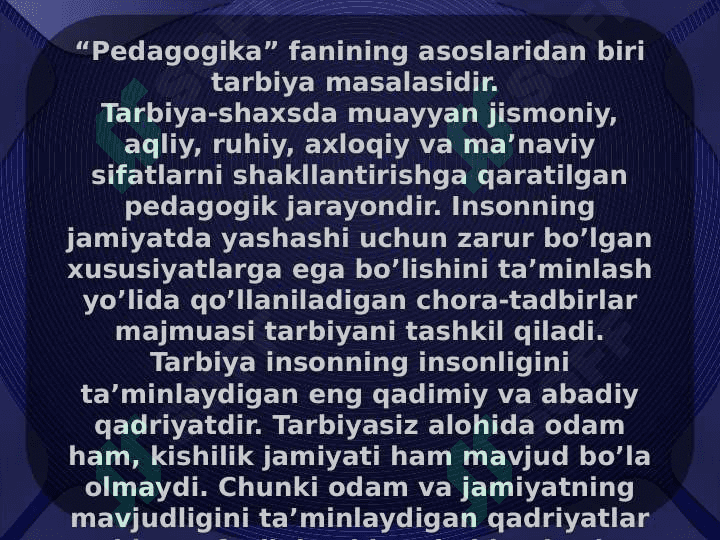 Tarbiya o’qitish metodikasi va uning xususiyatlari 2