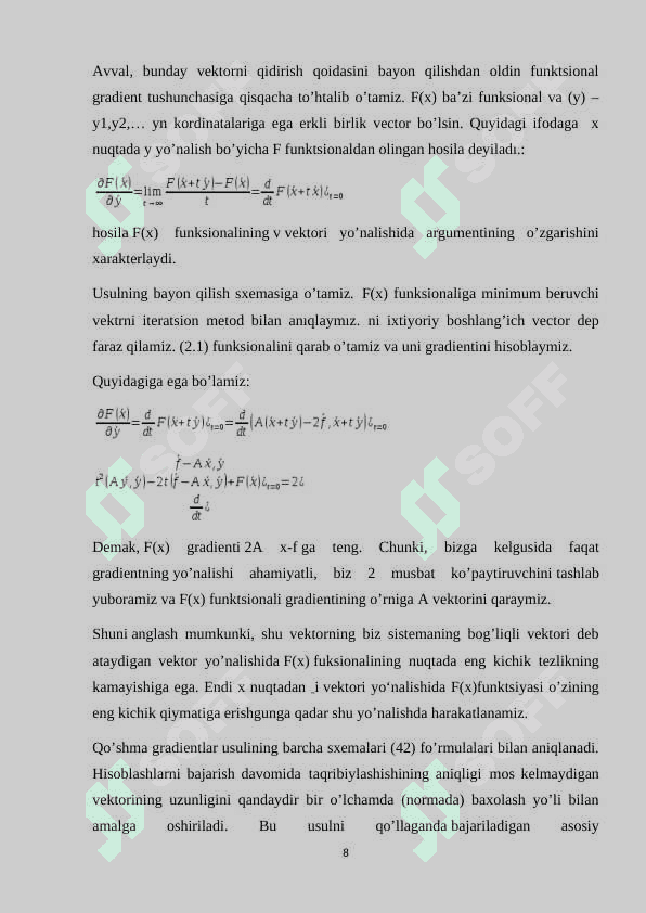 ChATS yechishning iteratsion usullari. Zeydel usuli. 8