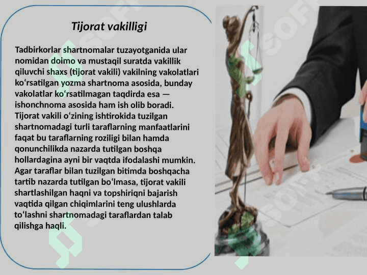 Vakillik va ishonchnoma 8