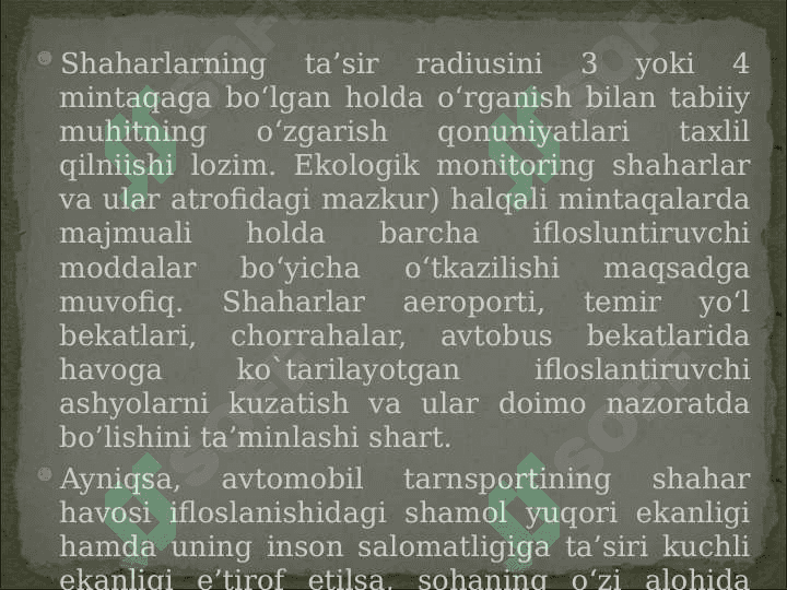 Tabiiy-antropogen ekotizimlardagi ekologik monitoring 5