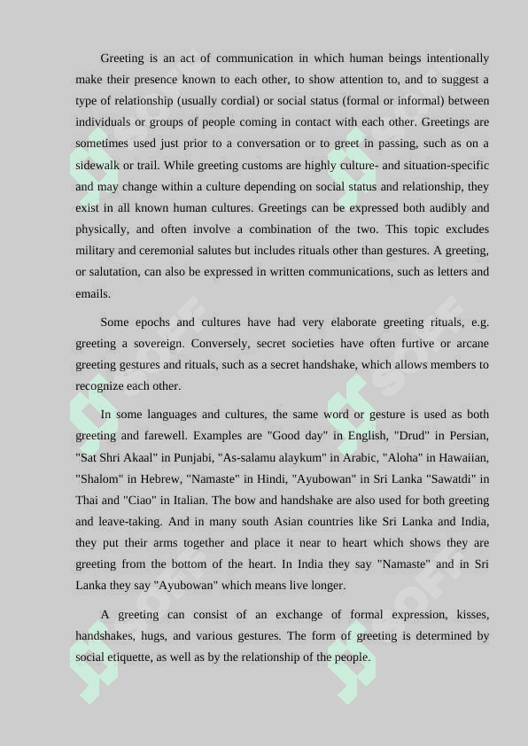 Greetings in different cultures 2