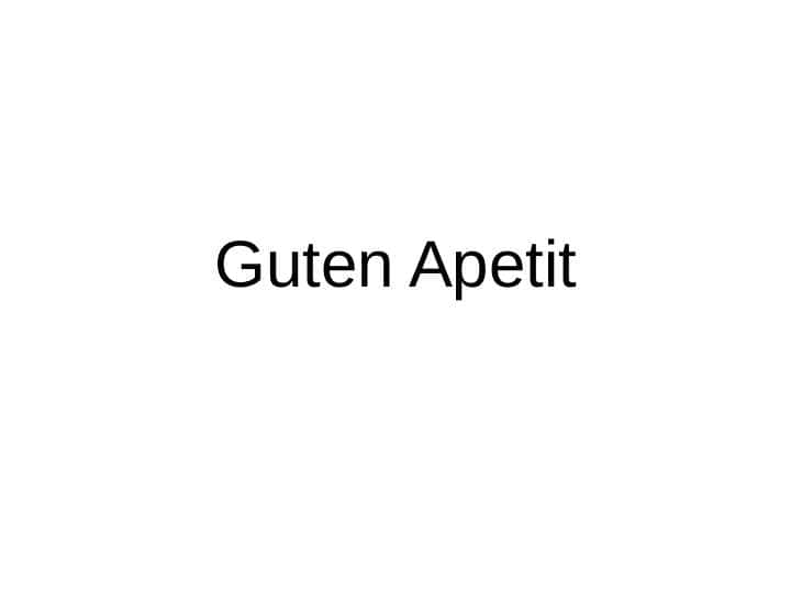 Guten Apetit 1
