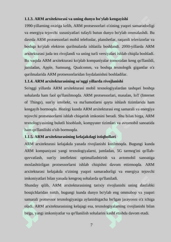 ARM arxitekturasi 7