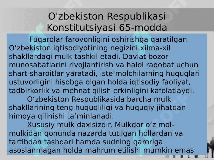 Mulk huquqini boshqa ashyoviy huquqlardan himoya qilish 4