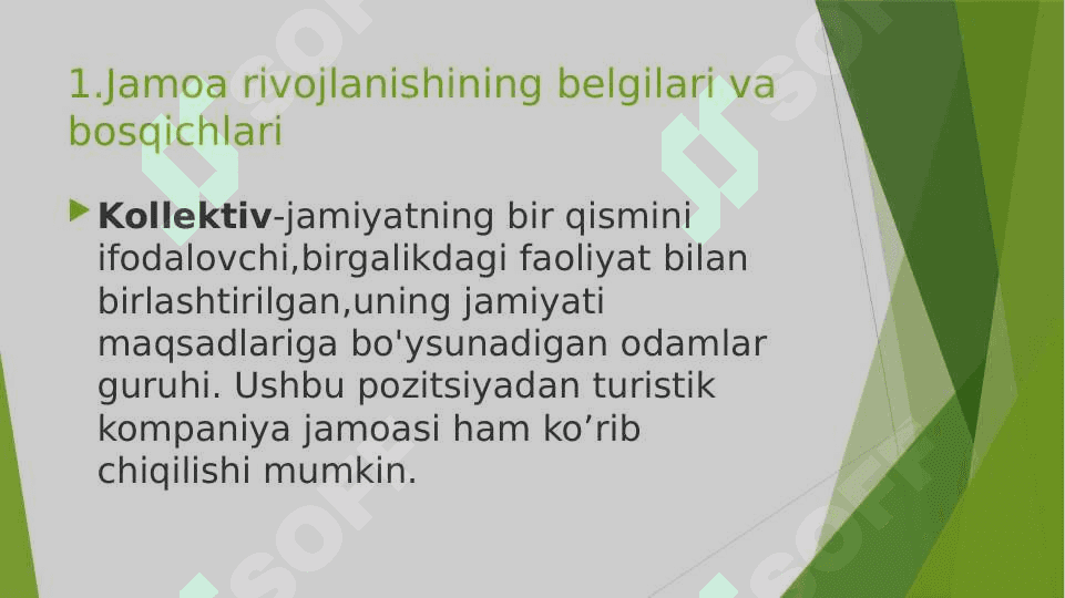 Jamoani shakllantirishning istiqbolli rejalari 2