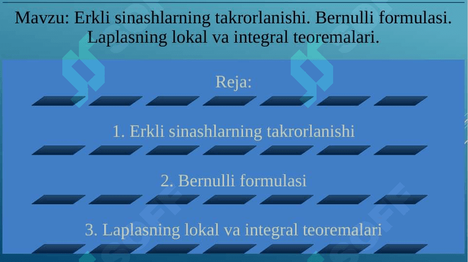 Bernulli formulasi 2