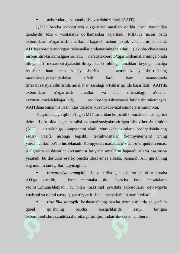 Hisoblash tizimlarining arxitekturasi. 2