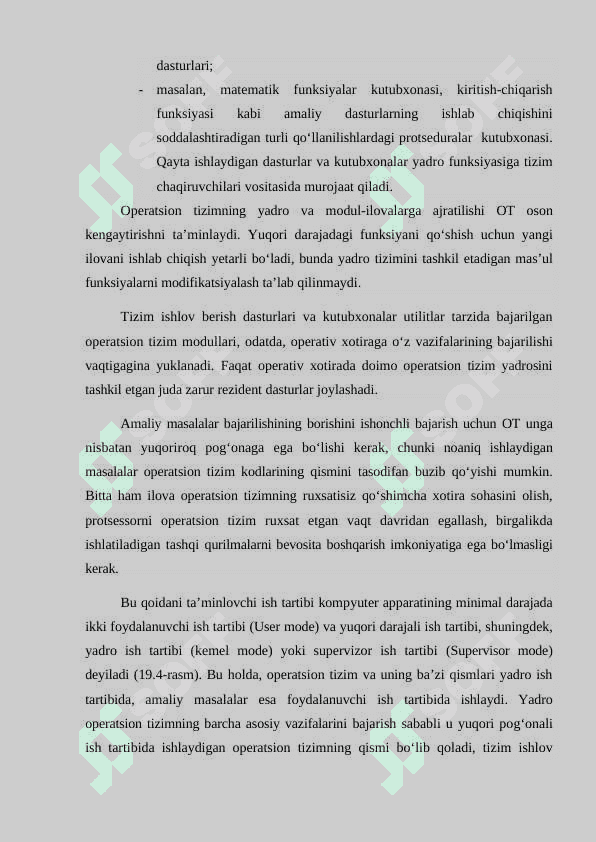 Tarmoq operatsion tizimlarining arxitekturasi. 7