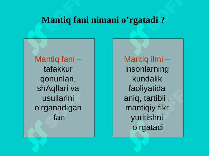 MАNTIQ  BILISH NАZАRIYASINING TАDQIQОT  ОB'ЕKTI 3