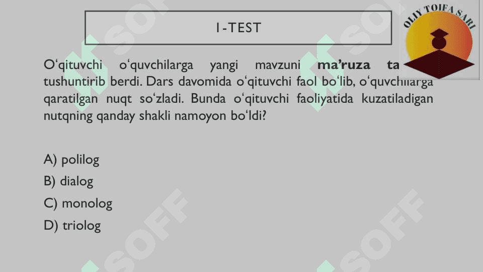 Pedmahorat testlari 2025 2