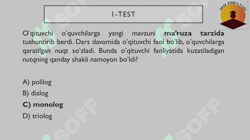 Pedmahorat testlari 2025 3