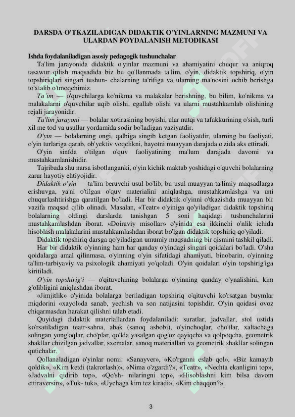 Didaktik o'yinlar Boshlang'ich 2025 3