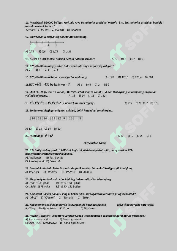 Biologiya va kimyodan umumiy imtihon savollari 3