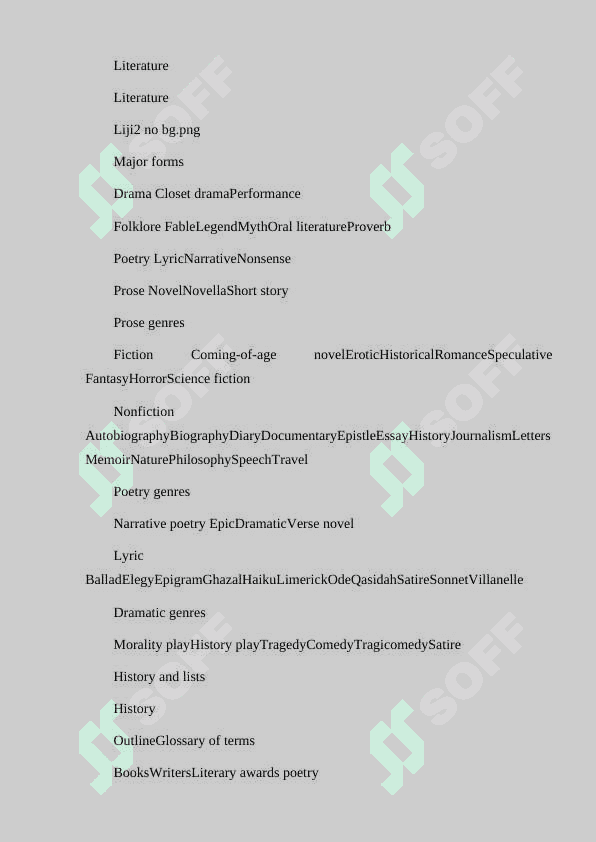 Information on various genres presented on television 4