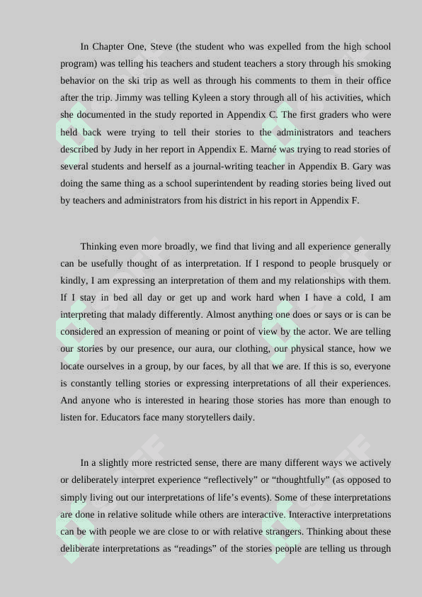 Interpretation of a story 3