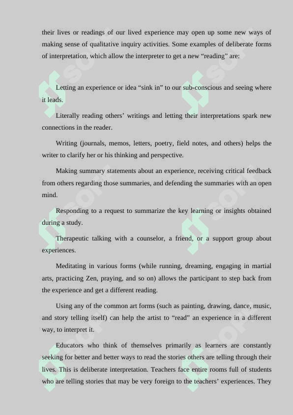 Interpretation of a story 4