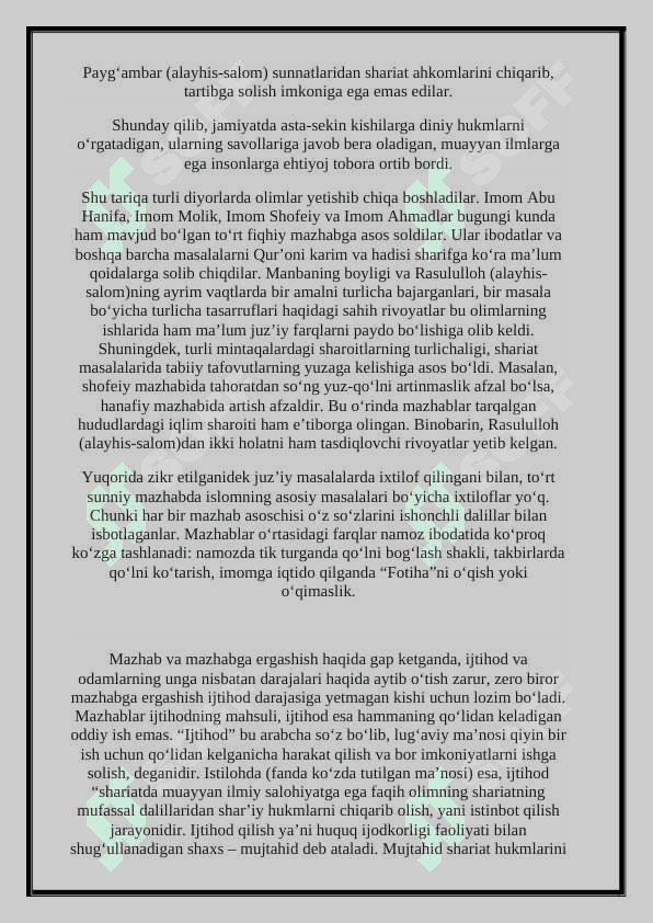 Hanafiylik mazhabi 3